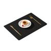 Fábrica Direct Supply Cloth Pattern Leather Placemat Home Hotel Western Placemat Tapete de mesa quadrado de dupla face Tapete impermeável à prova de óleo Tapete de isolamento térmico