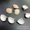 Galvanoplastia Dobladillo pequeña vieira borde chapado en oro vieira natural aretes colgantes semiacabados Accesorios Venta al por mayor