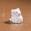 Paisagem em miniatura, desenho animado criativo, figura de cachorrinho branco fofo, decoração DIY, enfeite para pendurar, acessório de mesa ou de carro, pequena peça decorativa