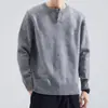 Novo suéter cardigã estilo americano para outono e inverno, malha casual preguiçosa retrô americana, jaqueta de cor sólida masculina ins