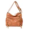 Bolsas2026 novo modelo Amazon transfronteiriça bolsa feminina bolsa vintage para mãe de meia-idade bolsa de couro macio de grande capacidade