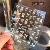 Nuevas Pegatinas para Uñas de Moda Estilo Francés con Diseños Populares de Moños, Pegatinas de Arte para Uñas Portátiles tipo Imitación de Pedrería con Adhesivo Delgado en la Parte Posterior