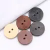 Botones de Madera Personalizados Grabados con Láser de Dos Agujeros, Botones Planos con Forma de Cuenco Cosidos a Mano para Camisas Infantiles y Abrigos Largos, Botones Decorativos de Madera