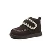 Botines para niños Botas de suela blanda para niños 2025 Otoño/Invierno Nuevos Zapatos de Princesa para Bebé Estilo Coreano Zapatitos de Cuero para Niña