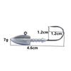 Gancho de Chumbo Inferior Anti-enrosco Gancho de Dardos Anti-solta Isca Tipo 9050 Isca Luya Gancho de Chumbo Triangular para Pesca em Mar Gancho de Peixe em Forma de Barco