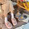 Pantuflas de algodón para hombres y mujeres con sensación de caída, se pueden usar al aire libre en otoño e invierno, pantuflas de felpa cálidas con fondo grueso antideslizante para interiores y hogares.