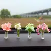 Vaso de Flores Pequeno Estilo Healing Peça de Decoração para Interior de Carro, Planta Verde para Tela do Painel do Carro, Decoração de Carro para Mulheres