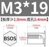 Columna Tuerca Remache Acero Inoxidable Bsos-M2M2.5M3M4M5 Agujero Inferior 4.2 Agujero Pasante Espárrago Remache Acero Inoxidable