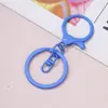 Conjunto de Três Peças de Chaveiro com Fecho Lagosta de Liga Colorida, Anel de Figura Oito Multicor Chave DIY Fecho Brinquedo de Boneca Pequeno Acessório