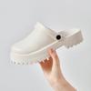 Zapatillas de Laboratorio Transfronterizas para Enfermeras Nuevas Zapatillas de Baotou de Suela Gruesa para Estudiantes Femeninas Doctores Zapatos de Plataforma de Tacón Alto para Exterior