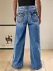 Hme Jeans de Mujer Europeos y Americanos Transfronterizos Marca de Moda High Street Casual Versátil Pierna Ancha Rectos Pantalones de Mujer Temu