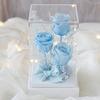 Presente Dia dos Namorados Rosa Caixa de Flores Acrílica Cristal Amor Aniversário de Menina Flor Eterna Personalizada Romântica Flor Presente
