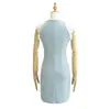 Vestido Colete Sem Manga de Temperamento Feminino Verão Novo para o Trabalho Estilo Coreano Cintura Marcada Emagrecedor Saia Longa/Curta Gentil