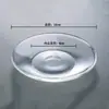 Taza y platillo redondos de vidrio transparente, posavasos de vidrio resistente al calor para té, posavasos para bebidas de té, plato redondo pequeño para postre, en stock para ventas transfronterizas