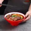 Tigela de Macarrão de Melamina Especial para Luosifen Tigela de Ramen de Carne Tigela de Macarrão de Plástico à Prova de Queda Tigela Grande para Mala Tang Comercial