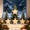 Suministros para Decoración Navideña Armario Manualidades Creativas Adornos Forma de Corazón Decoración Árbol de Navidad Adornos de Madera