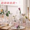 Set Minimalista Popular de Amazon, Jarrón Estilo Ins para Arreglo Floral, Sensación de Alta Gama, Decoración de Jarrón de Vidrio de Lujo Ligero