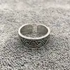Anillo de Código Retro Yu Hong con Patrón Tejido, Diseño Vintage de Alta Gama, Guarda las Historias de los Años, Venta Directa del Fabricante de Joyería