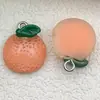 Resina Desenho Animado Fofo Realista 3D Morango Limão Fruta Chaveiro Pingente Acessório DIY