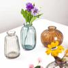 Simples Mini Vidro Pequeno Boca Vaso Único Em Relevo Cor Decoração Criativo Vintage Pequenos Enfeites Mesa de Jantar Estudo