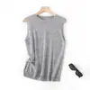 Top de Mujer Estilo Nuevo Cuello Redondo Sin Mangas Manga Corta, Camisola Estilo Verano de Alta Gama, Ropa Interior para Mujer
