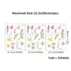 Br0467C Pegatinas de Pared Autoadhesivas de Flores y Hierba Estilo Pastoral Fresco Sala de Estar Dormitorio Habitación Infantil Aula Decoración