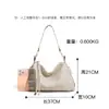2026 Design de Nicho Nova Bolsa Simples de Palha Fashion Versátil Grande Capacidade Bolsa Transversal Bolsa de Ombro de Couro Genuíno para o Dia a Dia
