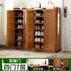 Armario de almacenamiento a prueba de polvo de gran capacidad en la entrada del zapatero, armario de almacenamiento de madera maciza de varias capas para balcón, zapatero moderno y simple para uso doméstico