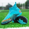 Dropshipping internacional da Amazon de novos tênis de futebol para homens, de cano alto, com travas longas e múltiplas, para tênis esportivos de treino para adolescentes e meninos