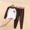 Conjunto de Roupa Íntima Térmica Infantil Camada Base para Bebê Roupa Íntima Quente Meninos e Meninas Roupa de Casa Desenho Animado