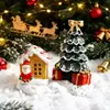 Árbol de Navidad Resina Muñeco de Nieve Anciano Adornos Decoración de Escritorio para el Hogar Adornos Navideños Adornos de Atmósfera Creativa