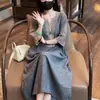 Vestido Bordado Elegante de Luxo Leve para Mulheres, Novo Estilo Verão 2026, Tamanho Grande Solto Casual Elegante