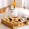 Caixa de labirinto de madeira para gatos, brinquedo divertido para gatos, brinquedo de madeira para auto-alívio, casa, animal de estimação, caixa de labirinto de madeira maciça