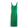 Novo vestido de malha feminino de verão 2023 estilo europeu e americano com design de franjas atacado