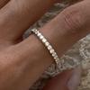 Jieding Europa y Estados Unidos joyería transfronteriza anillo de zirconita de acero inoxidable anillo con aire de alta gama anillo ins anillos de joyería de titanio de 18k