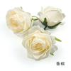 Rosa de borde tostado de imitación, flor retro con borde rizado, caja de regalo para sombreros, horquilla, accesorios florales, fotografía para el hogar, pequeños adornos