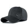 Gorra de béisbol de algodón con forro polar y letras sencillas para hombre mayor, cálida, para exteriores, a prueba de frío, para personas de mediana edad y mayores, resistente al viento y con protección auditiva.