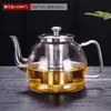 Juego de Tetera de Vidrio al por Mayor para el Hogar Resistente a Altas Temperaturas Engrosado Gran Capacidad Juego de Té Hervidor de Agua Filtro Tetera para Infusión