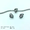 Pulsera Popular Hecha a Mano DIY Transfronteriza Serie Navideña Cuentas Espaciadoras de Agujero Grande Cuentas Sueltas Plata Antigua Muñeco de Nieve Cuentas de Agujero Grande
