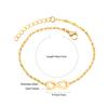 Pulsera Retro Francesa para Niñas, Diseño de Nicho Versátil, Joyería Geométrica Redonda Dorada con Diamantes, Pulsera de Acero Inoxidable