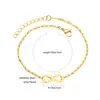 Collar con Colgante Número 8 Joyería Transfronteriza Diseño de Nicho Cadena Geométrica para Clavícula Pulsera de Moda Joyería de Acero Inoxidable para Mujeres