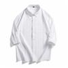 Nova Camisa Masculina de Manga Sete Pontos Estilo Coreano Verão Fina Moda Adolescentes e Estudantes Bonita Camisa de Manga Média para Gerar Cabelo