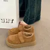 Zapatos de algodón con suela gruesa para mujer, nuevo estilo de invierno 2026, forrados de felpa, adecuados para uso en exteriores, estilo Birkenstock, zapatos de algodón esponjosos y cálidos para mujer