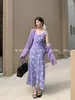 Xiu Xixi Líneas Trece 2026 Primavera Etiqueta Blanca Elegante Encaje Cintura Alta Adelgazante Vestido para Mujeres 88481