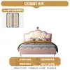 Cama infantil cama de princesa para niñas cama tapizada suave con forma de pétalo estilo crema lujo ligero cama individual para niña joven estructura de madera maciza apartamento pequeño
