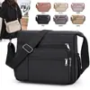 Moda Transfronteriza Simple Bolso Pequeño Cuadrado de Tela de Nylon Repelente al Agua con Múltiples Compartimentos y Correa para el Hombro Bolso Cruzado para Mujer Nuevo 2025