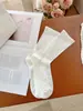 Sanadores y Suaves~ Calcetines Blancos con Borde de Encaje para Mujer, Estilo Delgado de Verano, Diseño de Corazón Hueco, Calcetines de Algodón Puro Sin Costuras de Media Pantorrilla