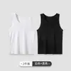 Chaleco de Algodón Puro para Hombre, Estilo Delgado, Transpirable Camiseta Interior Deportiva para Gimnasio, Capa Base 100% Algodón, Diseño de Hombro Estrecho