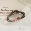 Grampo de Cabelo de Nuvem com Estampa de Leopardo Doce e Cool Coreano, Bolinha de Cachorro de Nicho, Presilha de Garra da Moda para Rabo de Cavalo Alto