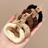 Prendedor de cabelo preto para rabo de cavalo alto para mulheres, altamente elástico e durável, não puxa nem deixa marcas no cabelo, faixa de cabelo, acessório de cabelo elástico